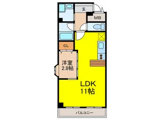 The Brilliant尚【2階】の間取り