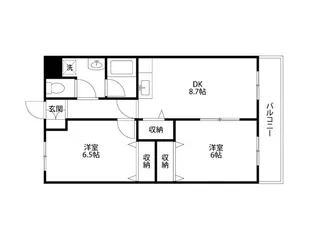 オーベルジュ紫竹山II【2階】の間取り