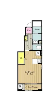 ブライト【1階】の間取り