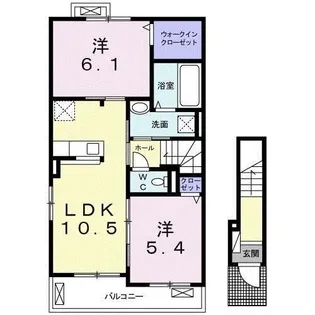 グラース クローVII【2階】の間取り