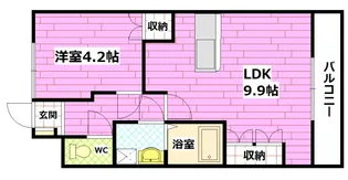 シェルル長束西【2階】の間取り