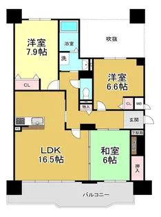 アメニティ瀬田川【5階】の間取り