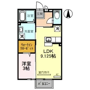 チェリーブライト【1階】の間取り