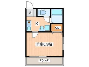 パークサイドフラット【2階】の間取り