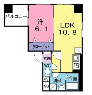 カーサ オルテンシア【2階】の間取り