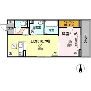 ベイ ブランシェ奥田【1階】の間取り