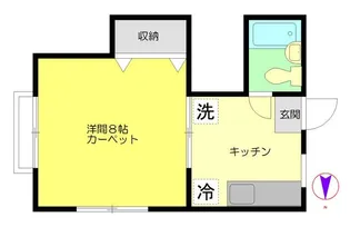 ニチユウサンハイツD棟【1階】の間取り