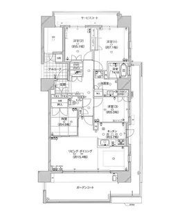 セントラルパーク香椎照葉 壱番館【12階】の間取り