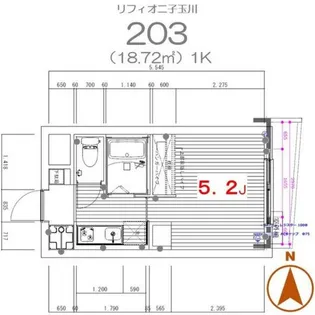 リフィオ二子玉川【3階】の間取り