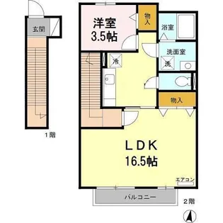 ルミエール花の木 B【2階】の間取り