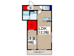 ウエストローズII【1階】の間取り