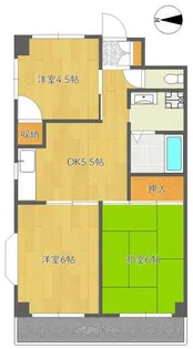 ハイツフローレパルク【3階】の間取り