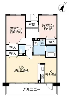 URグリーンヒルズ御影【1階】の間取り
