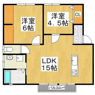 メゾン広谷3号棟【2階】の間取り