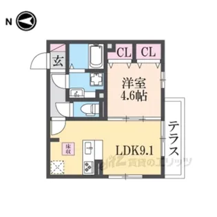ヴェルデール・ヴィラ【1階】の間取り