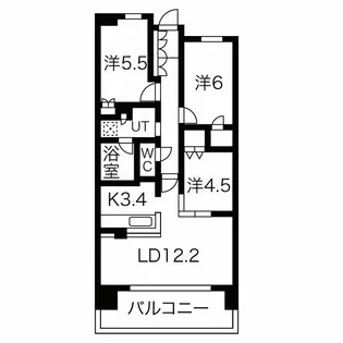プラウドタワー仙台晩翠通セントラル【8階】の間取り