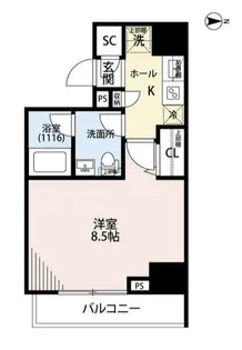 プレール・ドゥーク住吉駅前【11階】の間取り