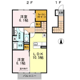 フルーレ【2階】の間取り