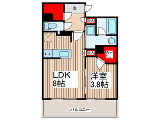 ルピアシェリール南浦和【4階】の間取り