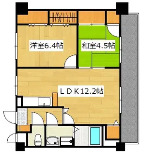 プレステージ国分II【4階】の間取り