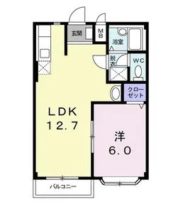 ニューシティーさかえ【1階】の間取り