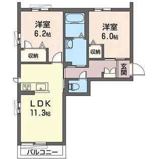 クレール ドゥ リュンヌ【2階】の間取り