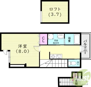 あんしん+宮川町08-3006【2階】の間取り