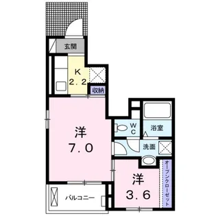 ルマン東雲【1階】の間取り