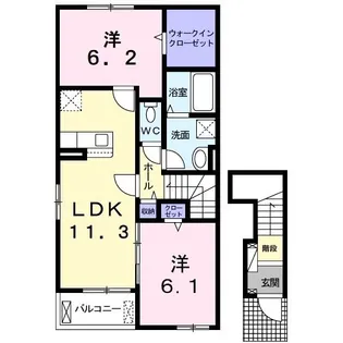 プリートG【2階】の間取り