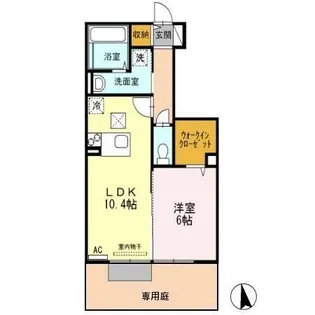 レセンテさくら【1階】の間取り