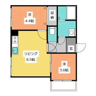 CASA MIRABEL【1階】の間取り