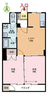 牧の島メゾンドール【6階】の間取り