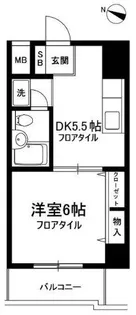 コーポ駒沢P 1【5階】の間取り