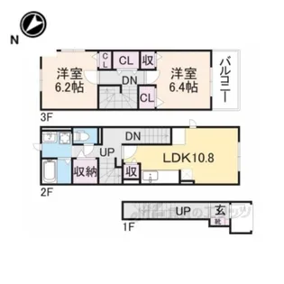 ラビットレジデンス【2階】の間取り