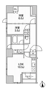 ザ・ライオンズフォーシア町屋【14階】の間取り