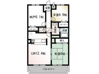 マイメゾン湘南十番館【4階】の間取り