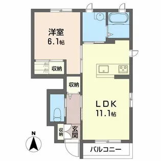 クレスティーク【1階】の間取り