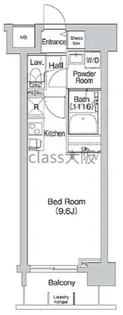 コンフォリア京町堀【12階】の間取り