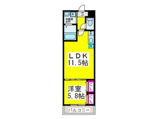 メナメゾン日根野II番館【3階】の間取り