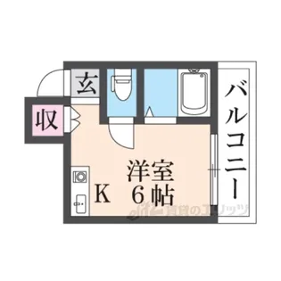メビウス香里レジデンス【1階】の間取り