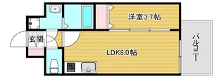 アプリーレ阿波座南【4階】の間取り