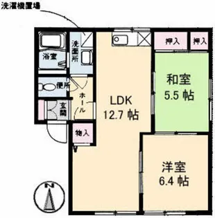 エイティー隅本 D棟【1階】の間取り