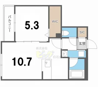 フェーラシュヴァル菊水【3階】の間取り
