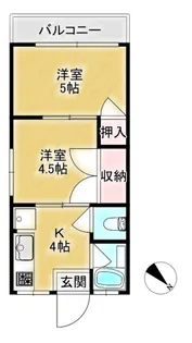シティーハイムアスカ【2階】の間取り