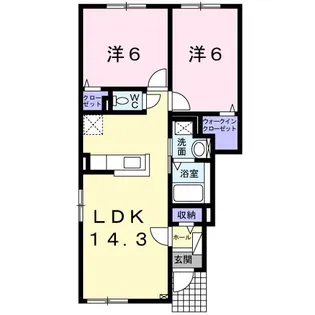 メゾンブローテIII【1階】の間取り