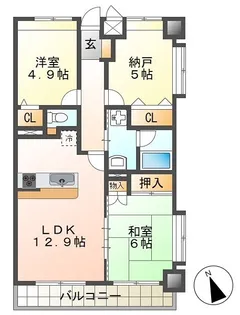 エストレーノ【4階】の間取り