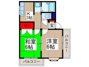 パ-クテラス笹目【2階】の間取り
