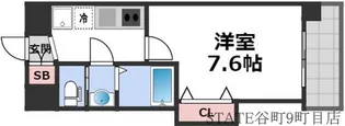 Luxe玉造I【8階】の間取り