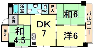ネオライフ伊丹【4階】の間取り