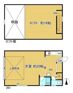 丸栄アパート【2階】の間取り
